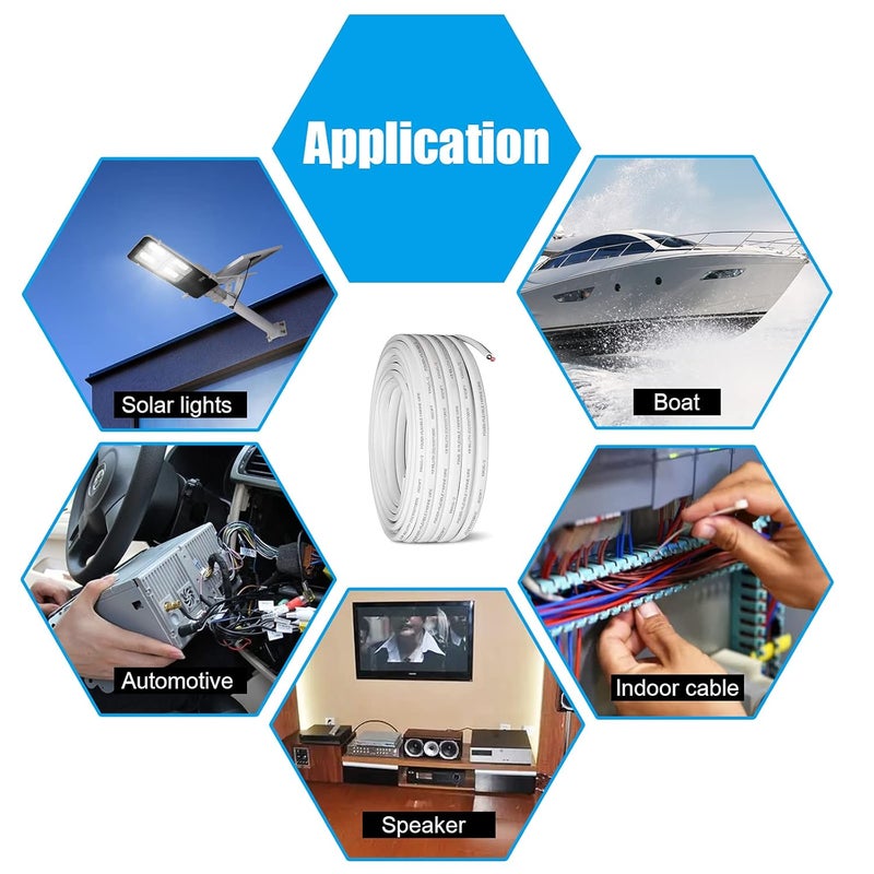 Kimbluth 12 Gauge Duplex Marine Wire Tinned Copper Boat Cable, 150ft 12 AWG Standard USA OFC Oxygen Free Copper Wire for Automotive Boat Speakers Solar Outdoors - Image 4